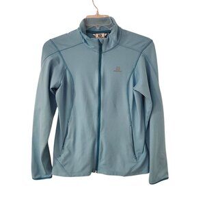 Salomon ActiTherm Jacket Light Blue Activewear Outdoor Skiing Womens Large